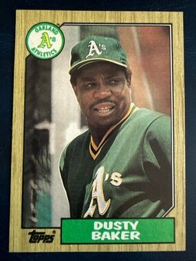 Topps Dusty Baker Card - Blue & Yellow